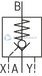 technical illustration-R900491117-Size 6, A &rarr; B, hydraulically actuated