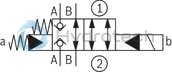 technical illustration-R901325334-Sandwich plate valve Electro-hydraulic actuation Porting pattern according to ISO&nbsp;4401-05-05-0-05 (NG10) and ISO&nbsp;4401-07-07-0-05 (NG16) Wet-pin DC solenoid Pilot oil supply, internal or external, optional Different combinations of the locking and pass-through functions With manual override, optional Electrical connection as individual connection