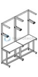 technical illustration-3842537343-With three GST outlet sockets for looping through the electrical current Very inexpensive to operate (low power consumption, long life) Low weight Suitable for use at ESD workstations SL&nbsp;78 electronic: Attached to a strut extension (workstations with B&nbsp;=&nbsp;990&nbsp;mm) or to a hanger (workstations with B&nbsp;&ne;&nbsp;990&nbsp;mm) SL&nbsp;48 electronic: Mounting to a hanger SL&nbsp;36 electronic: Fastening to the vertical strut of the strut extension
