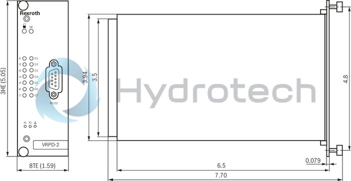 technical illustration-R901066987-Valve selection, configuration and parameterization via PC program BODAC Serial interface and local bus for up to 32 amplifiers Command value input for voltage or current Ramp generator Digital inputs for calling up preset command value parameters Enable input and fault output Configurable measuring socket The user-specific data can be exactly reproduced and is protected against unintended or unauthorized adjustment

