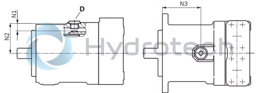 technical illustration-R902406027-A10FM, fixed displacement unit, closed circuit, medium pressure, size: 45 cm&sup3;