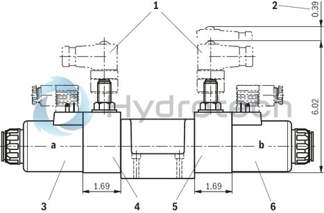 technical illustration-R901338517-Size 10, symbol J, electrical with solenoid, 24 V DC