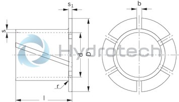 technical illustration-R132052000-Plastic plain bearings &ndash; size 20