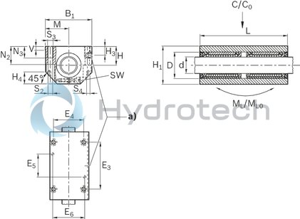 technical illustration-R103261020-Linear set (aluminum), TE-A-10, with two seals