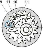 technical illustration-R901147112-Internal gear pump, size 32, pressure 350 bar for industrial applications, open circuit