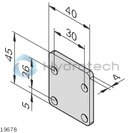 technical illustration-40X45 PLATE-Lean stop plate without stop