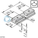 technical illustration-SLIDING ELEM-Slider, flat lockable N8