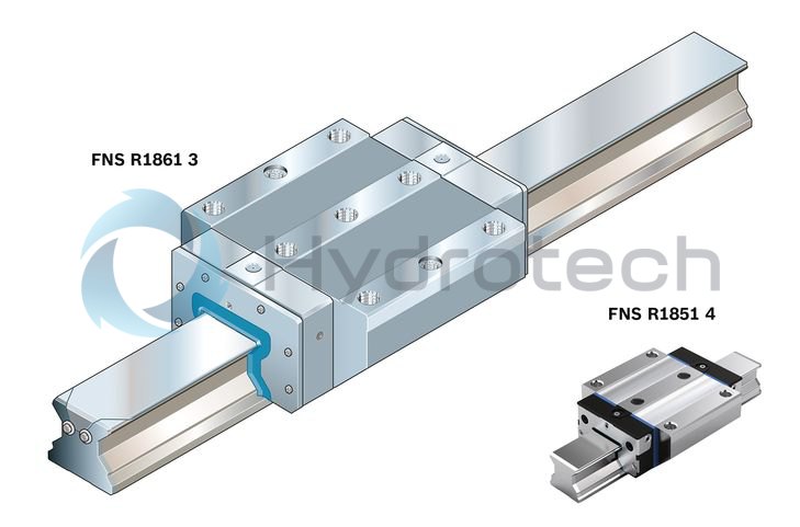 technical illustration-R186133210-Roller runner block, FNS, size 125, steel CS, accuracy precision, high preload