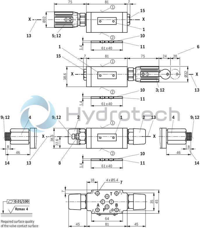 technical illustration-R900481623-Size 6, A1 → A2, B1 → B2 or A2 → A1, B2 → B1, mechanically actuated