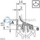 technical illustration-PROTECTIVE PANE-Protective pane profile, clean room, N8 basic profile