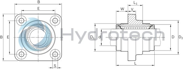 technical illustration-R108121600-Linear set (steel), F-M-16, with two seals