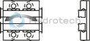 technical illustration-R190415210-The cam roller double bearing is characterized by the following product features: Format SNS, size 52, aluminum, accuracy economic, load class FN