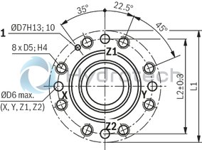 technical illustration-R901336219-Actively controllable 2/2 directional cartridge valve ("two-level active logics") Modular design, flexible circuit set-up Installation bore according to ISO&nbsp;7368 Energy efficiency due to flow-optimized geometry Leakage-free due to integrated shaft sealing Spool position monitoring &ldquo;closed&rdquo; and/or &ldquo;open&rdquo; or analog (can also be retrofitted) BG certification