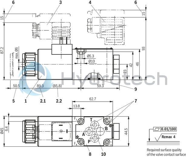 technical illustration-R900052621-Size 6, symbol UK, electrical with solenoid, 24 V DC