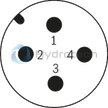 technical illustration-R901025495-Size 6, P2 &rarr; P1, electrical with external electronics, 24 V DC