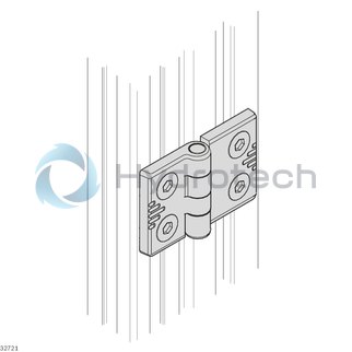 technical illustration-3842544530-Hinge, aluminum P1=40 P2=40