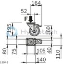 technical illustration-3842536738-Heavy duty wheel, trestle wheel, F3000