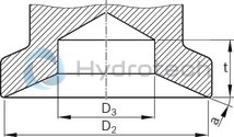 technical illustration-R053602230-Mounting mandrel Size = 22-AL