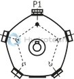 technical illustration-R901089530-Radial piston pump, size 20 cm3, pressure 500 bar for industrial applications, open circuit