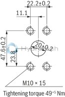 technical illustration-R900984025-Internal gear pump, size 20, pressure 350 bar for industrial applications, open circuit