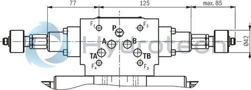 technical illustration-R901365483-Size 10, symbol E68, with solenoid actuation, 110 VAC 50/60Hz