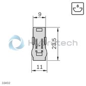 technical illustration-CAP COVER-Cover cap D17 x 44.6; signal gray