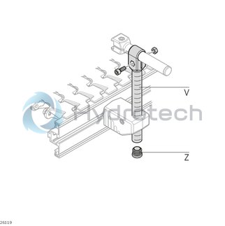 technical illustration-3842539500-Vertical clamping holder D18 L160