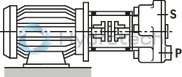 technical illustration-R900490630-Radial piston pump, size 1.0 ccm, pressure 450 bar for industrial applications, open circuit