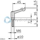 technical illustration-CLAMP LEVER-Clamping lever M8 L55