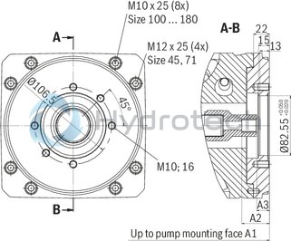 technical illustration-R901135309-Pump A10VSO BR32 with analog OBE