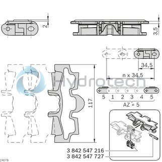 technical illustration-3842546007-Chain link for static friction chain VFplus 90