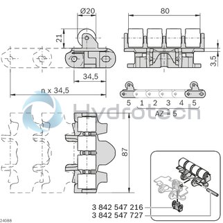 technical illustration-3842546020-Chain link for roller cleated chain D20 VFplus 65