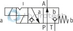 technical illustration-R901179659-Direct operated directional seat valve with solenoid actuation Porting pattern according to ISO&nbsp;4401-03-02-0-05 (with locating hole) Air-gap DC solenoid Electrical connection as individual connection Blocked port is leak-free closed Safe switching also with longer standstill periods under pressure