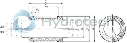 technical illustration-R067022040-Super LB A, closed, 20, with two seals