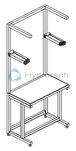 technical illustration-3842537343-With three GST outlet sockets for looping through the electrical current Very inexpensive to operate (low power consumption, long life) Low weight Suitable for use at ESD workstations SL&nbsp;78 electronic: Attached to a strut extension (workstations with B&nbsp;=&nbsp;990&nbsp;mm) or to a hanger (workstations with B&nbsp;&ne;&nbsp;990&nbsp;mm) SL&nbsp;48 electronic: Mounting to a hanger SL&nbsp;36 electronic: Fastening to the vertical strut of the strut extension