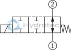 technical illustration-R901069975-Pilot control valve Mounting cavity&nbsp;R/T-8A Direct-controlled directional slide valve with solenoid actuation Flow possible in both directions Positive overlap prevents switching shocks Wet-pin DC solenoids Solenoid coil can be rotated With concealed manual override