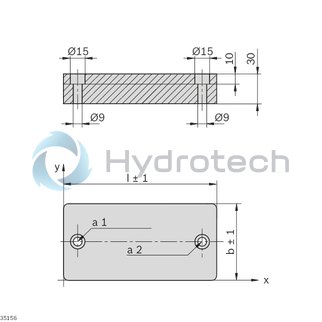 technical illustration-3842242378-Anvil plate BG 2, b240/l<sub>T</sub>320