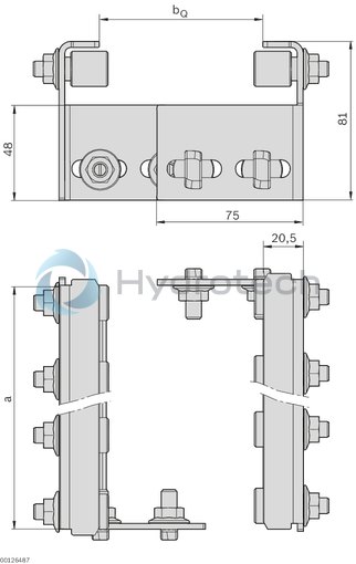 technical illustration-3842554659-Intermediate section with roller a = 135