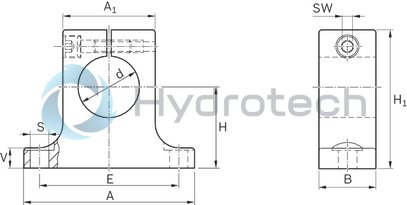 technical illustration-R105506000-Shaft support block (steel), 60