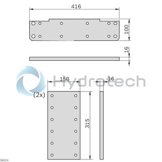 technical illustration-3842559453-Base frame connecting kit (curve module)