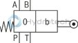 technical illustration-R900479282-4/3-, 4/2- or 3/2-way version Porting pattern according to DIN&nbsp;24340 form A (without locating hole) Porting pattern according to ISO&nbsp;4401-03-02-0-05 (with locating hole) Type of actuation: Roller plunger Inductive position switch and proximity sensors (contactless)
