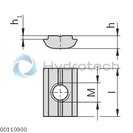 technical illustration-3842529296-Swivel-in sliding block, with spring groove 8 steel, galvanized M6