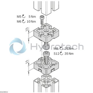 technical illustration-3842538656-End connector 30x30 set design<i>LINE</i>
