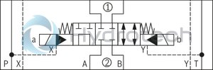 technical illustration-R901295481-Size 22, symbol E63, with solenoid actuation, 24 VDC