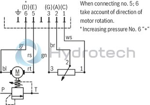 technical illustration-R901358101-Size , X &rarr; Y, electrical with external amplifier,
