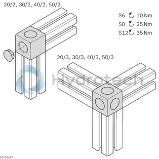 technical illustration-3842523874-Cubic connector 45/3