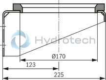 technical illustration-R901435305-Bladder-type accumulator size 20 liters, 330 bar for industrial applications at standard temperatures