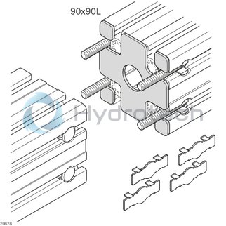 technical illustration-10.58-Longitudinal end connector 45x90