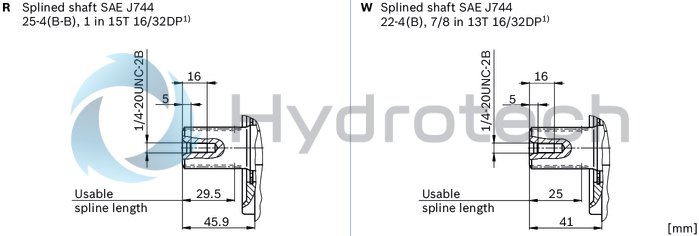 technical illustration-R902406027-A10FM, fixed displacement unit, closed circuit, medium pressure, size: 45 cm&sup3;