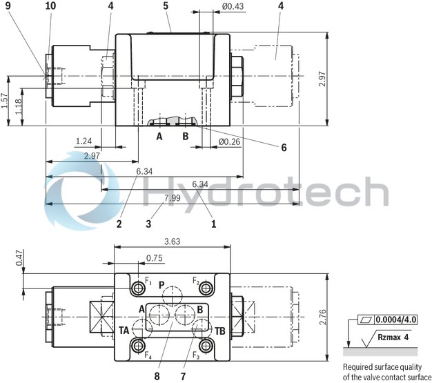 technical illustration-R901426381-Size 10, symbol D, pneumatically actuated
